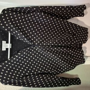 Black and White Polka Dot Cardigan